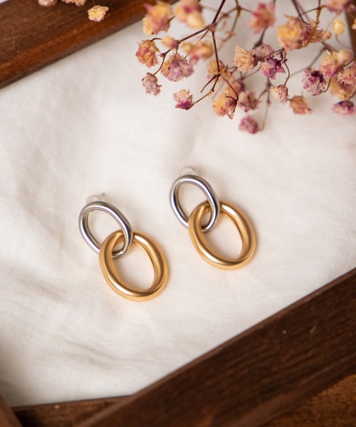 WEGO（ウィゴー）の「WEGO/ミックスメタルピアス（ピアス（両耳用）・レディース・その他1/その他2/その他3・FREE）」の2枚目の写真