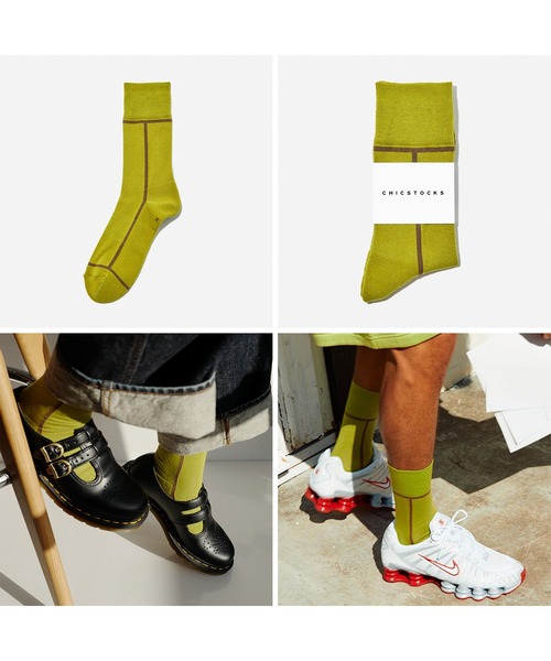 tsts striped sox black & yellow ソックス 靴下 STRIPED S 25SMM1101 | TSTS (Women