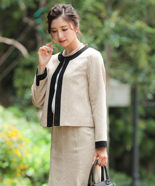 Fashion Letter(ファッションレター)の「入学式用3点セットスカートスーツ(スーツセット・レディース・ベージュ/ネイビー/グレー・M/L/XL)」の22枚目の写真