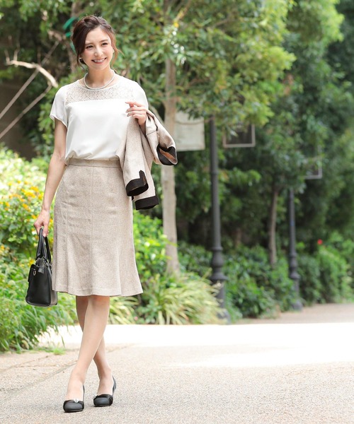 Fashion Letter(ファッションレター)の「入学式用3点セットスカートスーツ(スーツセット・レディース・ベージュ/ネイビー/グレー・M/L/XL)」の18枚目の写真