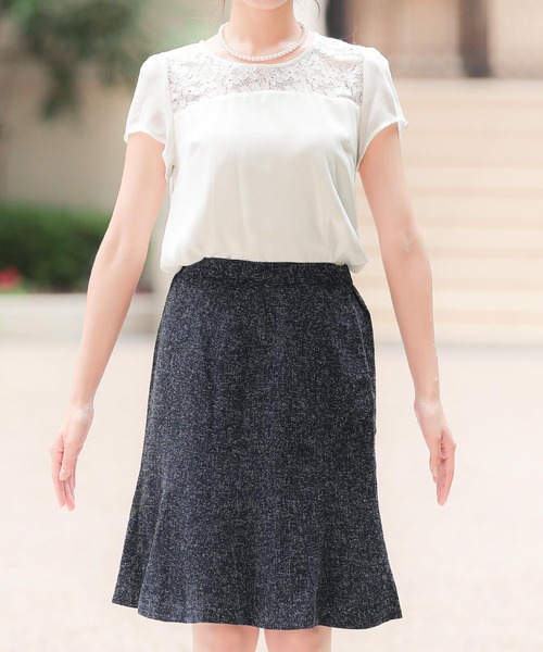 Fashion Letter(ファッションレター)の「入学式用3点セットスカートスーツ(スーツセット・レディース・ベージュ/ネイビー/グレー・M/L/XL)」の13枚目の写真