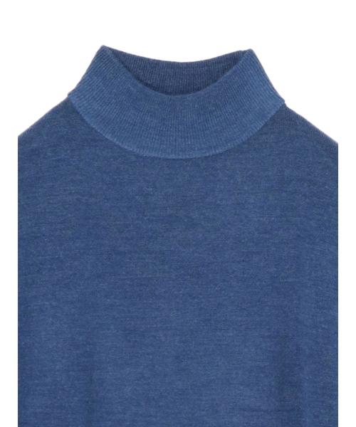 AMERICAN HOLIC（アメリカンホリック）の「ミニハイネックドロップショルダーニットワンピース　＊（ワンピース・レディース・ブラウン/ブルー/モカ/ライトベージュ/グレー系その他2・M/L）」の8枚目の写真