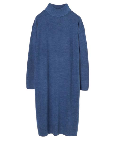 AMERICAN HOLIC（アメリカンホリック）の「ミニハイネックドロップショルダーニットワンピース　＊（ワンピース・レディース・ブラウン/ブルー/モカ/ライトベージュ/グレー系その他2・M/L）」の21枚目の写真