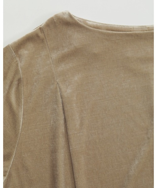 TODAYFUL（トゥデイフル）の「ベロアスリットドレス（ワンピース・レディース・ベージュ/モスグリーン・36inch/38inch）」の6枚目の写真