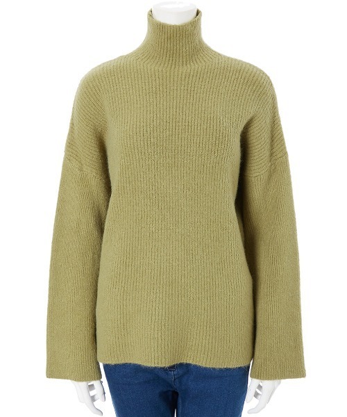 fifth（フィフス）の「ハイネックドロップショルダーニット（ニット/セーター・レディース・グレー/グリーン・MEDIUM）」の2枚目の写真