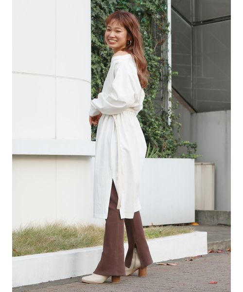 Ungrid（アングリッド）の「ハニカムスリットレギンス（レギンス/スパッツ・レディース・オフホワイト/ブラウン/ブラック・FREE）」の6枚目の写真