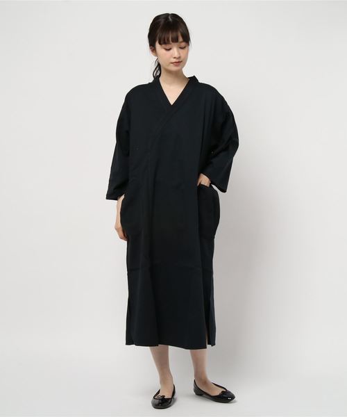 カヤ(カヤ)の「【カヤ】単衣(ひとえ)貫頭衣ワンピース(ワンピース・レディース・ブラック/レッド/ブルー・FREE)」の4枚目の写真