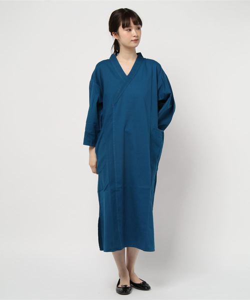 カヤ(カヤ)の「【カヤ】単衣(ひとえ)貫頭衣ワンピース(ワンピース・レディース・ブラック/レッド/ブルー・FREE)」の9枚目の写真