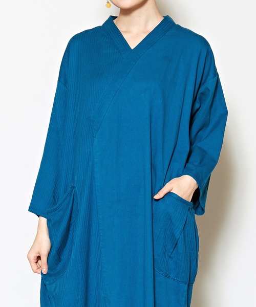 カヤ(カヤ)の「【カヤ】単衣(ひとえ)貫頭衣ワンピース(ワンピース・レディース・ブラック/レッド/ブルー・FREE)」の10枚目の写真