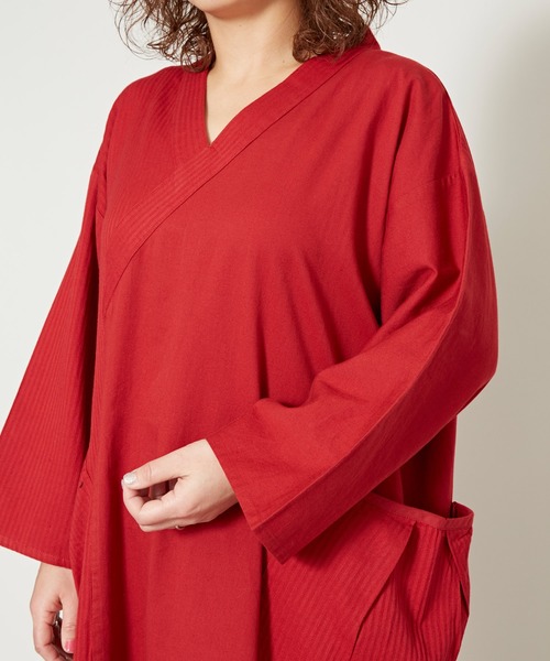 カヤ(カヤ)の「【カヤ】単衣(ひとえ)貫頭衣ワンピース(ワンピース・レディース・ブラック/レッド/ブルー・FREE)」の11枚目の写真