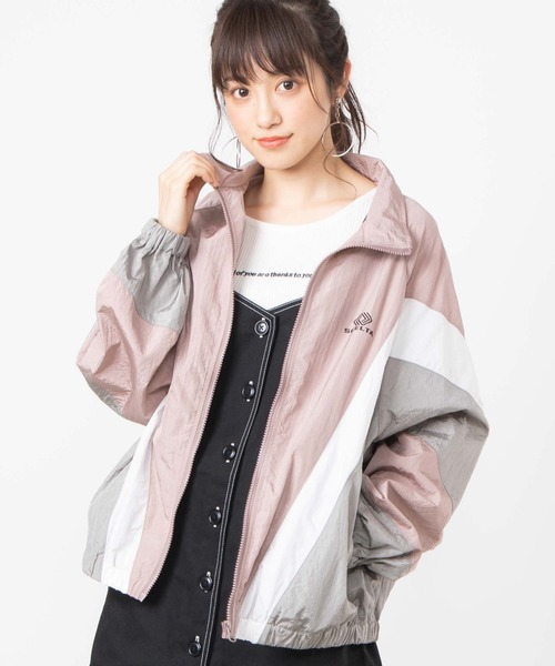 WEGO（ウィゴー）の「WEGO/レトロカラージップブルゾン（ブルゾン・レディース・パープル/ネイビー/ピンク・FREE）」の3枚目の写真