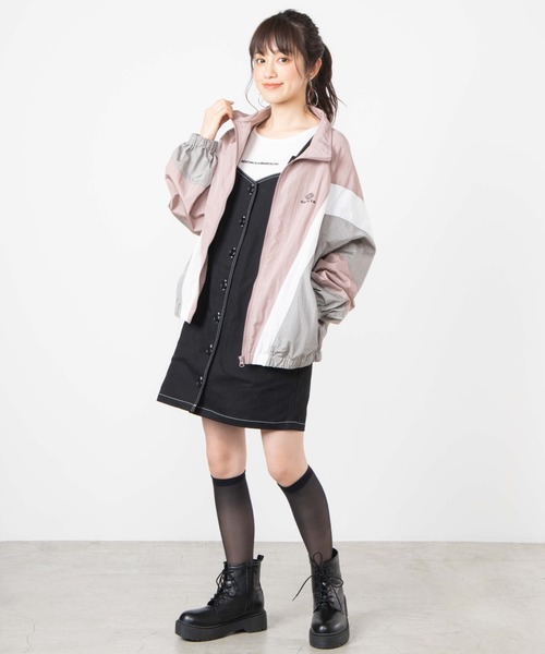 WEGO（ウィゴー）の「WEGO/レトロカラージップブルゾン（ブルゾン・レディース・パープル/ネイビー/ピンク・FREE）」の21枚目の写真