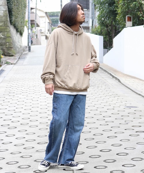 REMI RELIEF（レミレリーフ）の「REMI RELIEF/レミレリーフ T/C裏毛 プルオーバーパーカー（パーカー・レディース・ベージュ/サーモンピンク/オフホワイト/ブラック・S/M/L）」の14枚目の写真