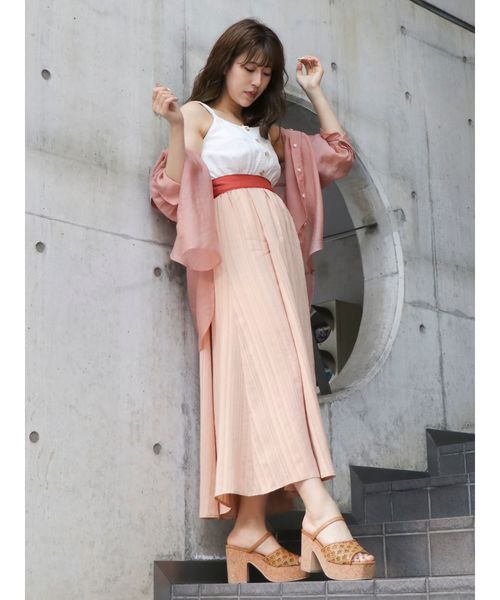 dazzlin（ダズリン）の「シャーベットストライプコンビワンピース（ワンピース・レディース・オフホワイト/グリーン/ベージュ・SMALL/MEDIUM）」の17枚目の写真