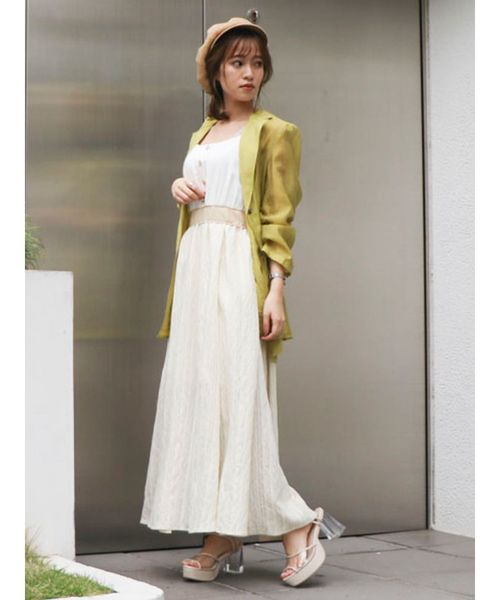 dazzlin（ダズリン）の「シャーベットストライプコンビワンピース（ワンピース・レディース・オフホワイト/グリーン/ベージュ・SMALL/MEDIUM）」の15枚目の写真