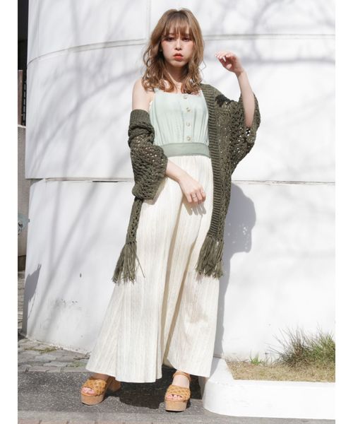 dazzlin（ダズリン）の「シャーベットストライプコンビワンピース（ワンピース・レディース・オフホワイト/グリーン/ベージュ・SMALL/MEDIUM）」の16枚目の写真