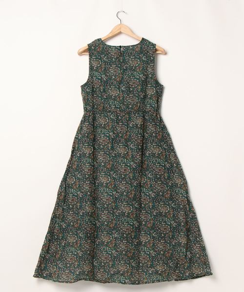 Bou Jeloud（ブージュルード）の「Made in INDIA◆オリエンタル柄・パネル柄・リゾート柄ノースリーブリゾートマキシワンピース（ワンピース・レディース・イエロー/グリーン/ブラウン・38）」の13枚目の写真