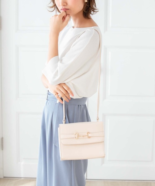 Edit Sheen（エディットシーン）の「ビットデザインスクエアショルダー（ショルダーバッグ・レディース・ブラック/アイボリー・FREE）」の10枚目の写真