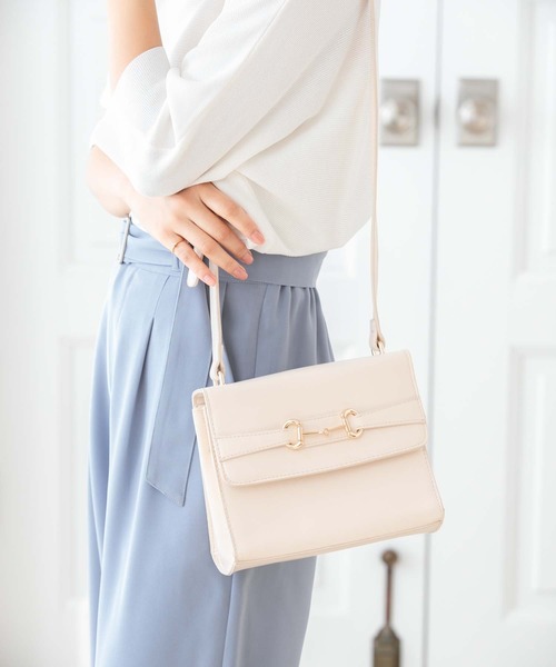 Edit Sheen（エディットシーン）の「ビットデザインスクエアショルダー（ショルダーバッグ・レディース・ブラック/アイボリー・FREE）」の9枚目の写真