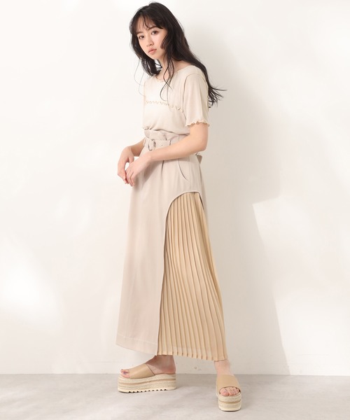 one after another NICE CLAUP（ワンアフターアナザーナイスクラップ）の「サイドプリーツスカート（スカート・レディース・パープル/ブルー系その他/ベージュ・FREE）」の7枚目の写真