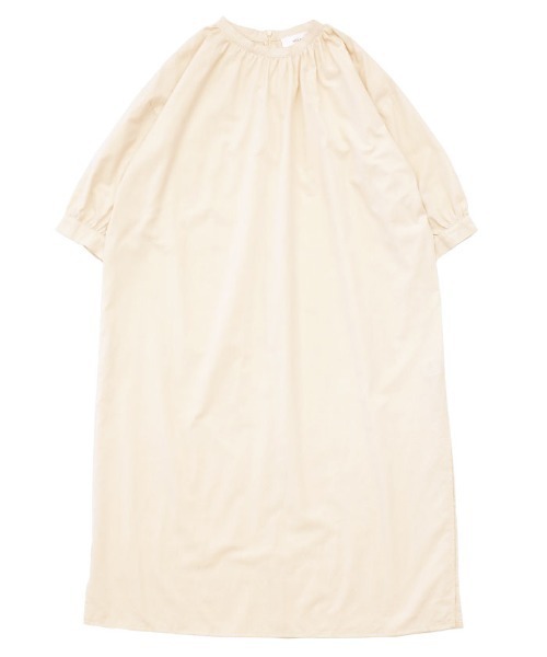 select MOCA(セレクトモカ)の「フロントギャザースタンドカラーシャツワンピース/コットンビックシルエットワンピース(ワンピース・レディース・ブラック/ライトベージュ・FREE)」の14枚目の写真