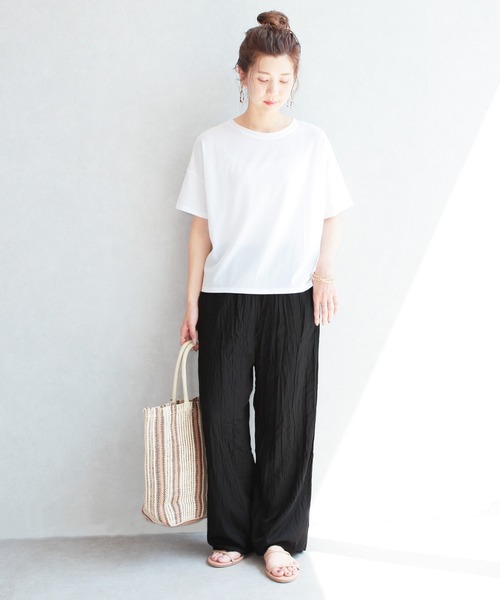 reca(レカ)の「クリンクルワイドイージーパンツ(その他パンツ・レディース・ライトグレー/ブラック/ターコイズブルー・M)」の21枚目の写真