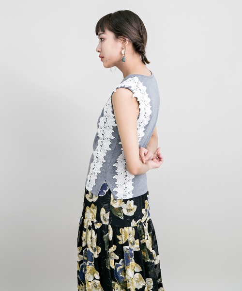 新品 ミリオンカラッツ 花柄レーストップス MILLION CARATS（ミリオンカラッツ） ブラウス シャツ 「前後2WAY