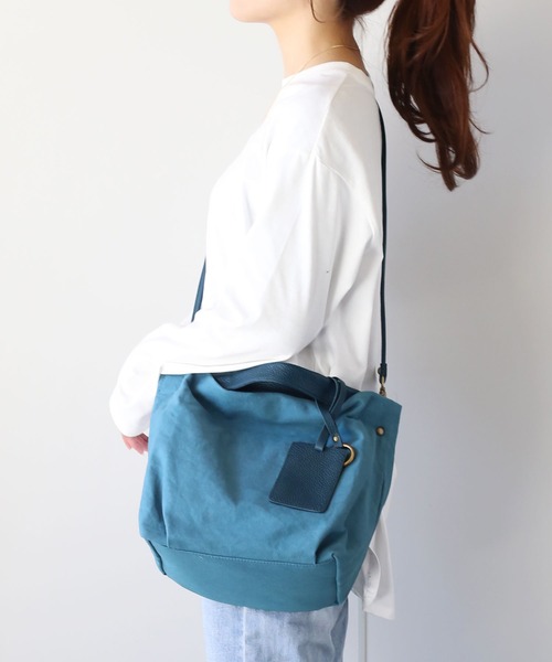 [mieno]帆布牛革2WAYトートバッグ（トートバッグ）｜mieno（ミエノ）