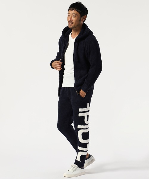 オープニング大セール Relax Relax 1piu1uguale3 Relax ウノピュウノウグァーレトレリラックス のファッション 1piu1uguale3 パンツ ロゴニットロングパンツ スウェットパンツ 1piu1uguale3 スウェットパンツ