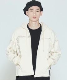 【ROMANTIC CROWN】LAUREL FRAME HOODIE ZIP UP / ロマンティッククラウン ローレル フレーム ジップアップ フーディー