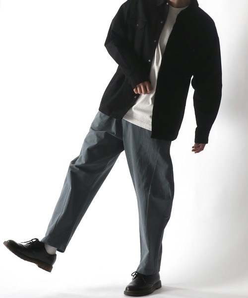 SITRY（シトリー）の「スモーキーカラー テーパード イージーパンツ（その他パンツ・メンズ・オフホワイト/グレー/ブラック/モカ/グリーン・M/L）」の5枚目の写真