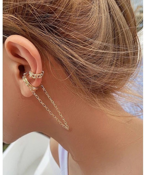 mou(モウ)の「2セットスタイリッシュイヤーカフ(イヤーカフ・レディース・シルバー/ゴールド・FREE)」の2枚目の写真