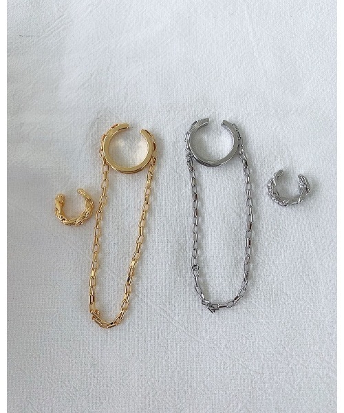 mou(モウ)の「2セットスタイリッシュイヤーカフ(イヤーカフ・レディース・シルバー/ゴールド・FREE)」の3枚目の写真