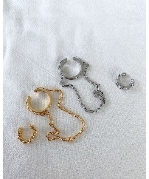 mou(モウ)の「2セットスタイリッシュイヤーカフ(イヤーカフ・レディース・シルバー/ゴールド・FREE)」の5枚目の写真