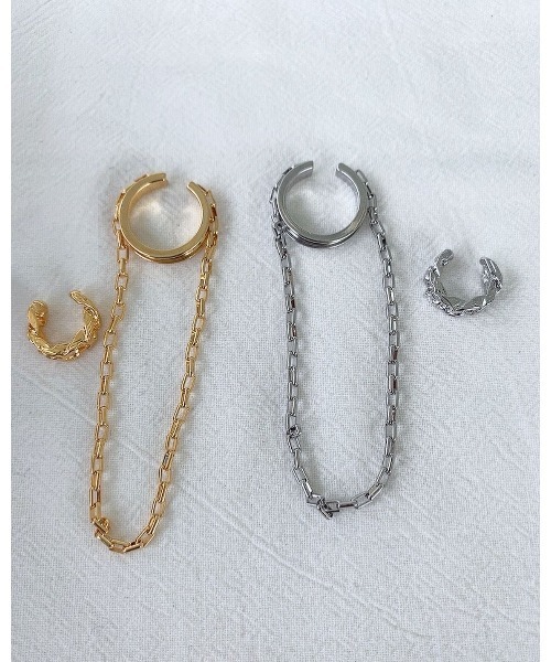 mou(モウ)の「2セットスタイリッシュイヤーカフ(イヤーカフ・レディース・シルバー/ゴールド・FREE)」の7枚目の写真