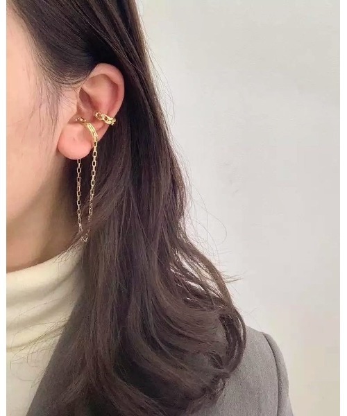 mou(モウ)の「2セットスタイリッシュイヤーカフ(イヤーカフ・レディース・シルバー/ゴールド・FREE)」の8枚目の写真