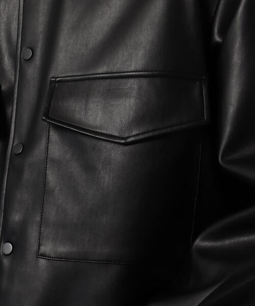 正規品公式ショップ Tk Takeo ジャケット アウター シンセティックレザーシャツジャケット ブルゾン Kikuchi セール Kikuchi ティーケータケオキクチ のファッション ブルゾン