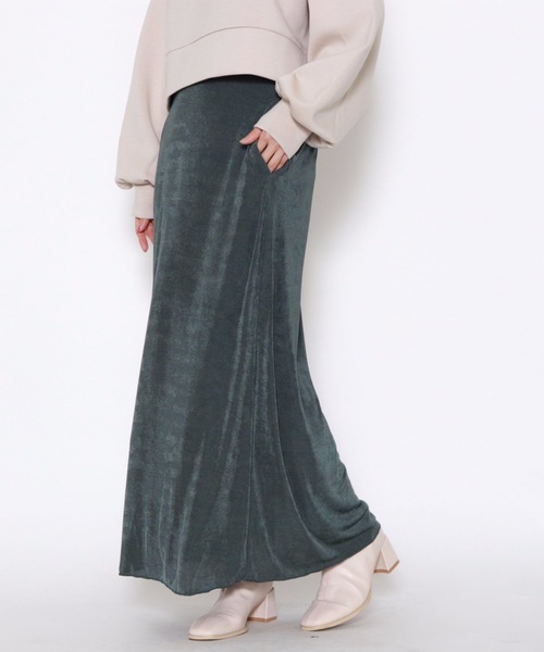 archives（アルシーヴ）の「カラーカットリブスカート（スカート・レディース・ブラック/グリーン/モカ/ローズ・MEDIUM）」の4枚目の写真