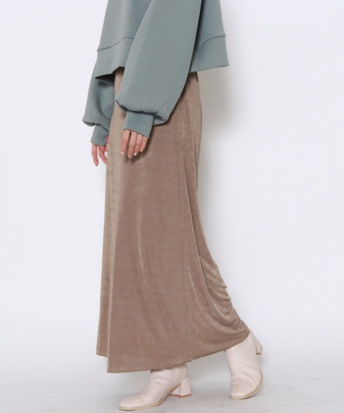 archives（アルシーヴ）の「カラーカットリブスカート（スカート・レディース・ブラック/グリーン/モカ/ローズ・MEDIUM）」の3枚目の写真