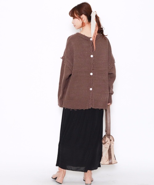 archives（アルシーヴ）の「カラーカットリブスカート（スカート・レディース・ブラック/グリーン/モカ/ローズ・MEDIUM）」の7枚目の写真