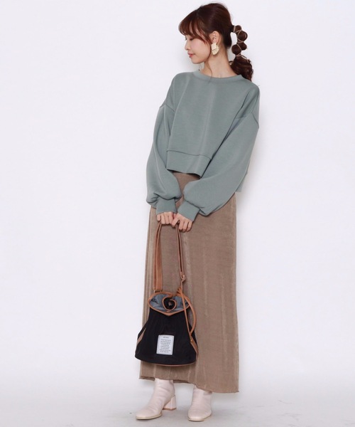 archives（アルシーヴ）の「カラーカットリブスカート（スカート・レディース・ブラック/グリーン/モカ/ローズ・MEDIUM）」の9枚目の写真