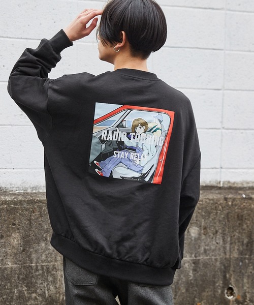 MONO-MART（モノマート）の「オーバーサイズ イラストプリント 裏毛プルオーバースウェット（スウェット・メンズ・ホワイト系その他/ブラック系その他/ベージュ系その他/グレー系その他/ブルー系その他/ホワイト系その他2/ホワイト系その他3/ホワイト系その他4/ブラック系その他2/ブラック系その他3/ブラック系その他4/ベージュ系その他2/ベージュ系その他3/ベージュ系その他4/グレー系その他2/グレー系その他3/グレー系その他4/ブルー系その他2/ブルー系その他3/ブルー系その他4・S/M/L）」の22枚目の写真