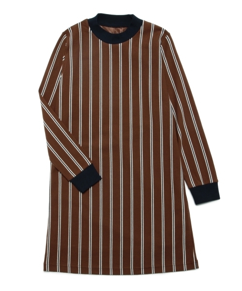 Ray BEAMS（レイビームス）の「Ray BEAMS / レジメンストライプ クルーネックワンピース（ワンピース・レディース・ダークブラウン/ネイビー・ONE SIZE）」の12枚目の写真