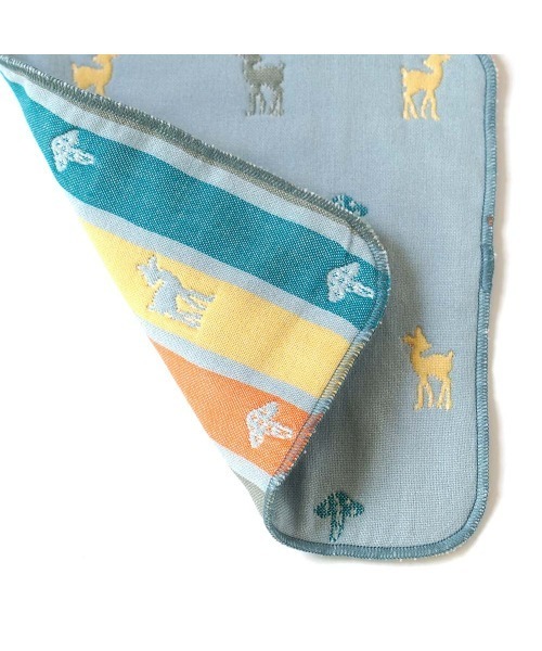 10mois（ディモワ）の「10mois Amelie(アメリ)  ふくふくガーゼ ハンカチ＆クリップセット（スタイ/よだれかけ・キッズ・ブルー系・ONE SIZE）」の4枚目の写真