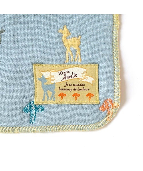 10mois（ディモワ）の「10mois Amelie(アメリ)  ふくふくガーゼ ハンカチ＆クリップセット（スタイ/よだれかけ・キッズ・ブルー系・ONE SIZE）」の5枚目の写真