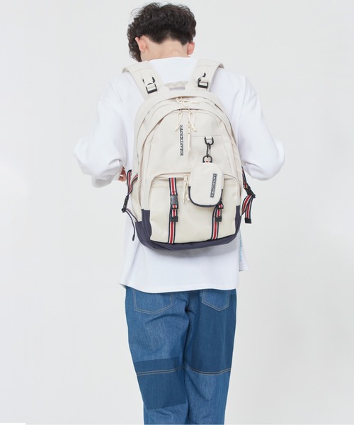 ROMANTIC CROWN（ロマンティッククラウン）の「【ROMANTIC CROWN】SIGNATURE LOGO MULTI BACKPACK / ロマンティッククラウン シグネチャー ロゴ マルチ バックパック（バックパック/リュック・メンズ・オートミール・FREE）」の2枚目の写真