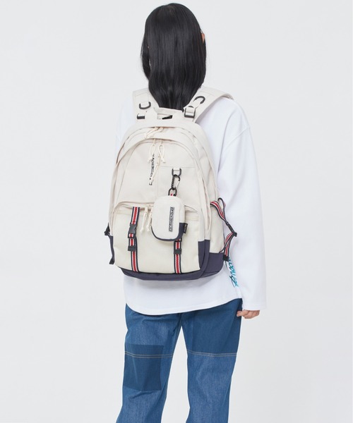 ROMANTIC CROWN（ロマンティッククラウン）の「【ROMANTIC CROWN】SIGNATURE LOGO MULTI BACKPACK / ロマンティッククラウン シグネチャー ロゴ マルチ バックパック（バックパック/リュック・メンズ・オートミール・FREE）」の4枚目の写真