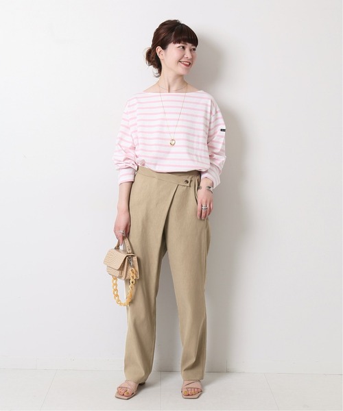 Spick and Spanラミー1タックパンツ　スピック＆スパン　36 Spick＆Span パンツ ハイブリッドラミー1タックパンツ