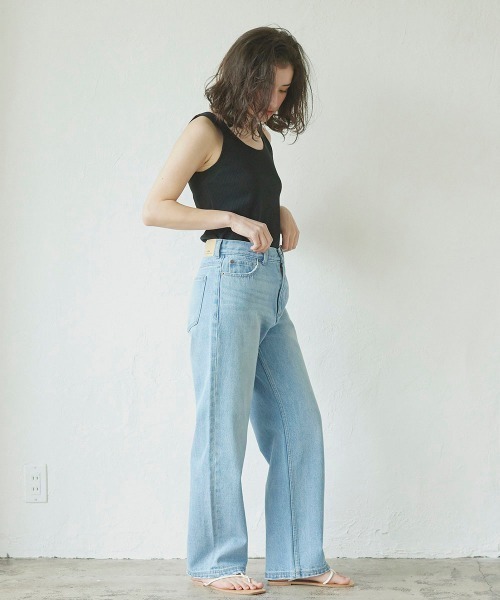 LIPSTAR（リップスター）の「【WEB別注サイズあり】12ozストレートデニム（デニムパンツ・レディース・ブルー/ネイビー・M/S）」の21枚目の写真