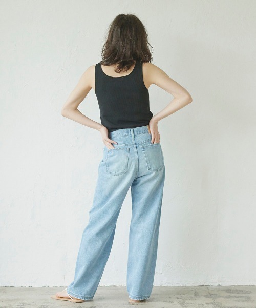 LIPSTAR（リップスター）の「【WEB別注サイズあり】12ozストレートデニム（デニムパンツ・レディース・ブルー/ネイビー・M/S）」の3枚目の写真